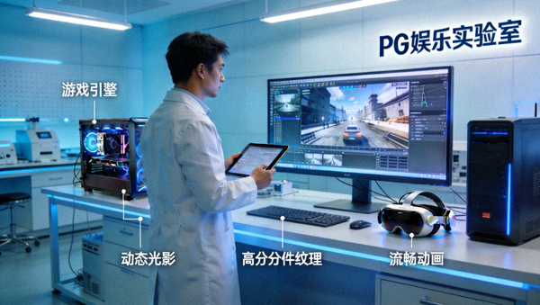 技术人员在PG娱乐实验室演示最新的游戏引擎与实时渲染技术