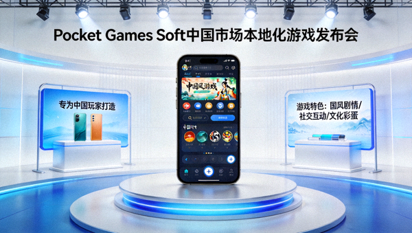 Pocket Games Soft产品发布会展示针对中国市场设计的本地化游戏界面